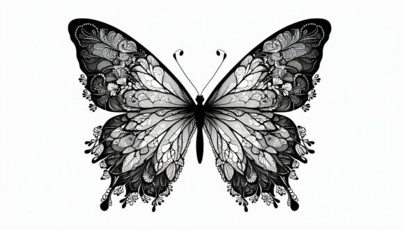 Download Delicate Lace Butterfly - Delicate Collection