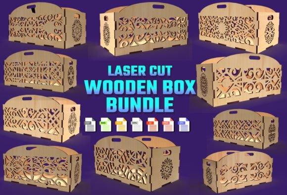Download Decorative Box Laser Cut Wooden Tray 03 - Decorative Collection