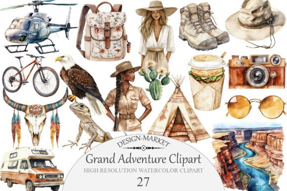 Download Watercolor Grand Adventure Clipart - Grand Collection