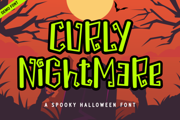 Download Curly Nightmare Demo Font by Kelik 7ntypes - 7ntypes Collection
