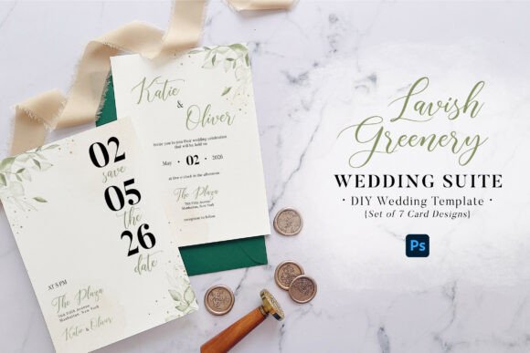 Download Lavish Greenery Wedding Suite - Premium Bundle