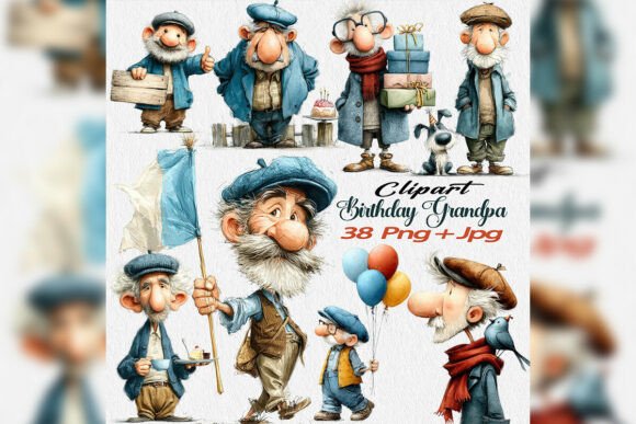 Download Birthday Grandpa Clipart PNG Bundle - Grand Collection