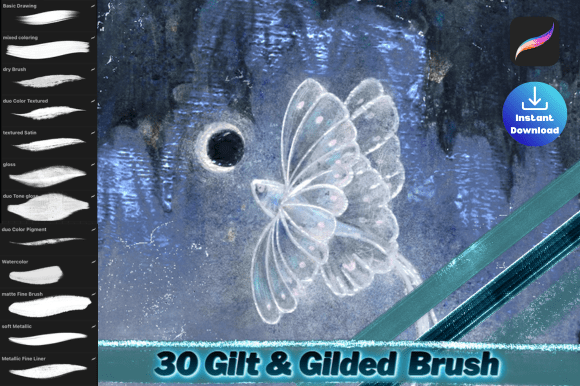 Download Procreate Gilt &amp; Gilded Brush Set - Gilded Collection