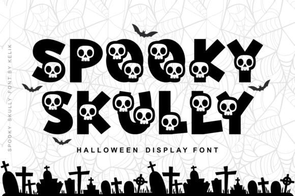 Download Spooky Skully Font by Kelik 7ntypes - 7ntypes Collection